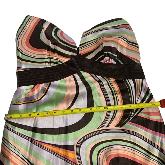 Laundry by Shelli Segal Women's Halter Silk Zip Side Midi Slip Dress Sz 10 - Picture 6 of 8